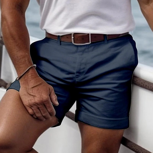 Herren elegante Urlaubsshorts für Sommer, Reisen und Freizeit in klarer Optik