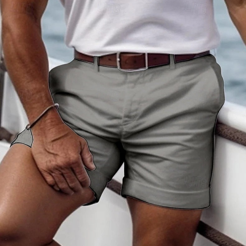 Herren elegante Urlaubsshorts für Sommer, Reisen und Freizeit in klarer Optik