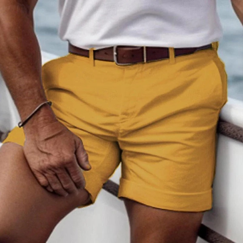 Herren elegante Urlaubsshorts für Sommer, Reisen und Freizeit in klarer Optik