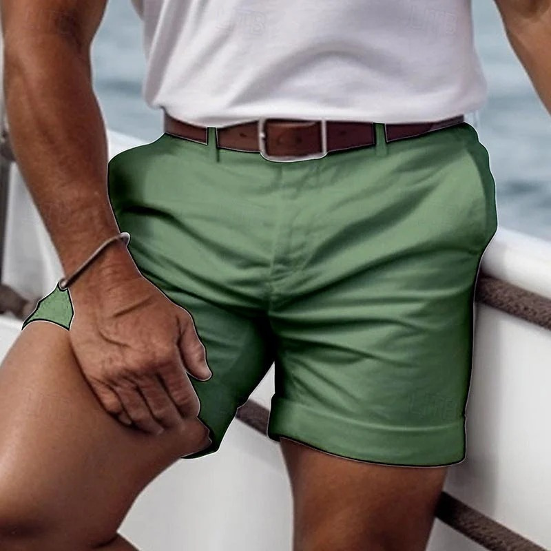 Herren elegante Urlaubsshorts für Sommer, Reisen und Freizeit in klarer Optik