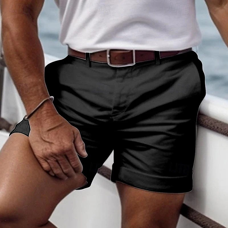 Herren elegante Urlaubsshorts für Sommer, Reisen und Freizeit in klarer Optik