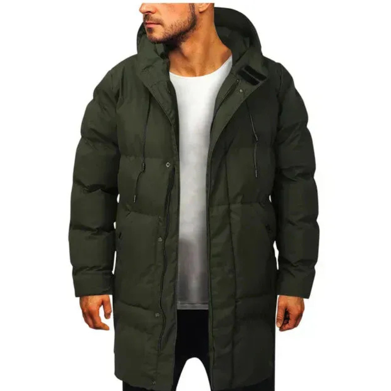 Elegante Winterjacke für Herren mit Kapuze und zeitlosem Design für kalte Tage