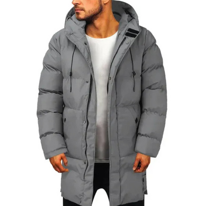 Elegante Winterjacke für Herren mit Kapuze und zeitlosem Design für kalte Tage
