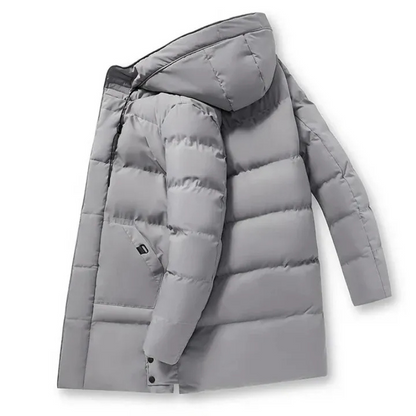 Elegante Winterjacke für Herren mit Kapuze und zeitlosem Design für kalte Tage