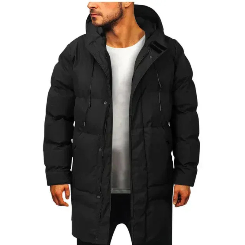 Elegante Winterjacke für Herren mit Kapuze und zeitlosem Design für kalte Tage