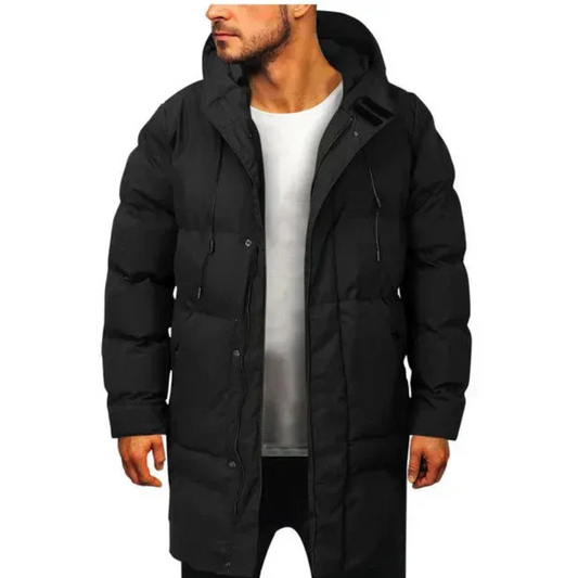 Elegante Winterjacke für Herren mit Kapuze und zeitlosem Design für kalte Tage