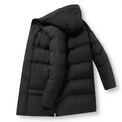 Elegante Winterjacke für Herren mit Kapuze und zeitlosem Design für kalte Tage