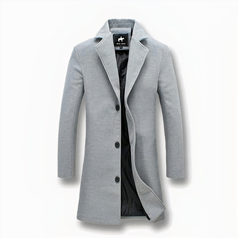 Herren eleganter Büromantel Lang in zeitlosem Design für Büro und Alltag