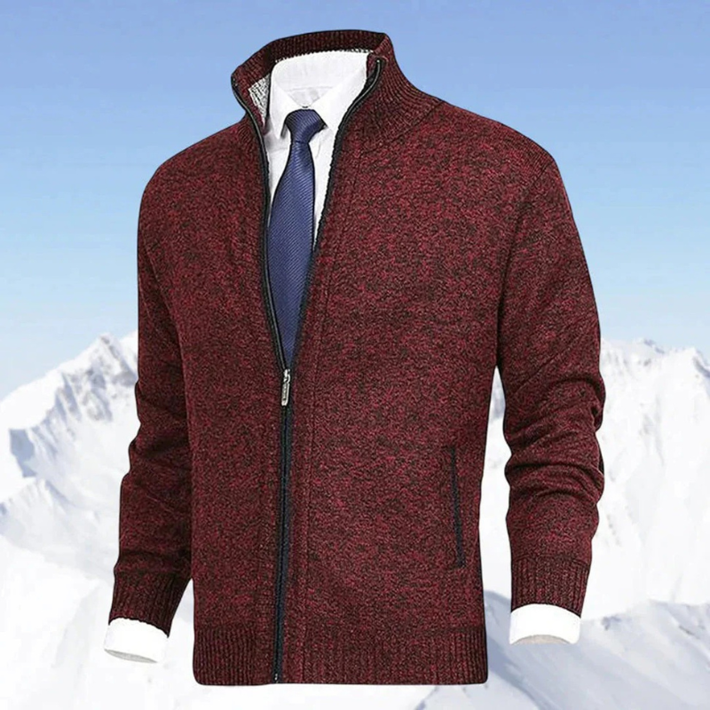 Herren eleganter Cardigan mit Reißverschluss im stilvollen Design für Alltag und Büro