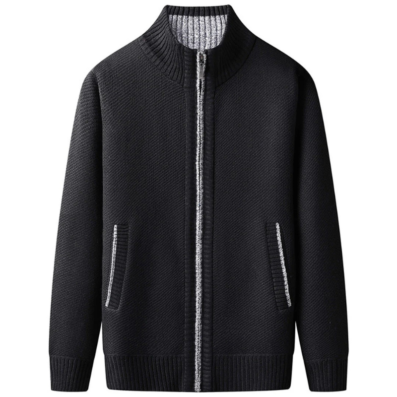 Herren eleganter Cardigan mit Reißverschluss im stilvollen Design für Alltag und Büro