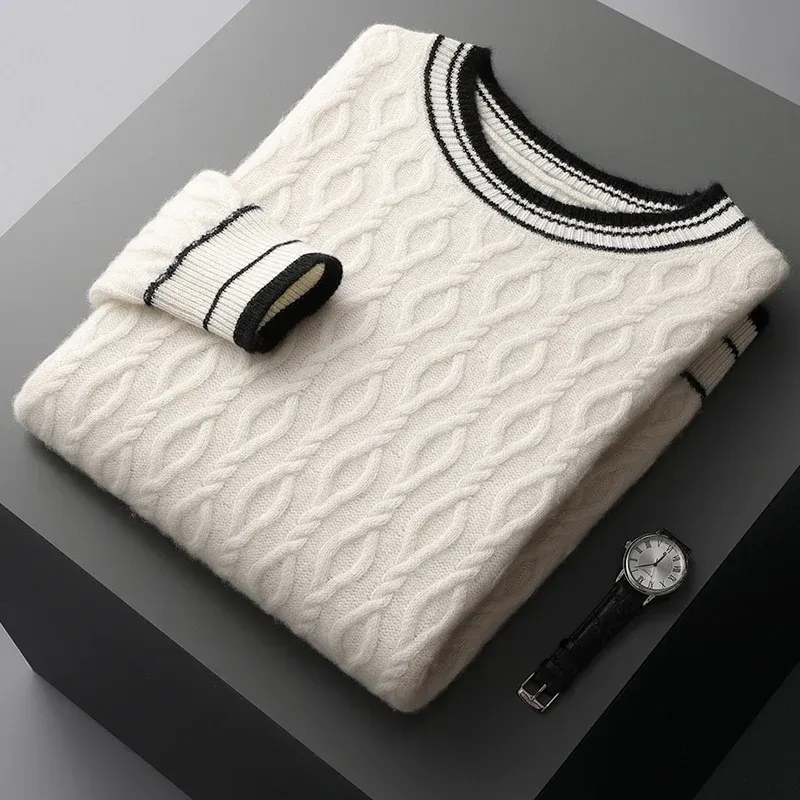 Herren eleganter Herbstpullover in modernem und zeitlosem Stil.