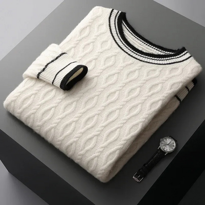 Herren eleganter Herbstpullover in modernem und zeitlosem Stil.