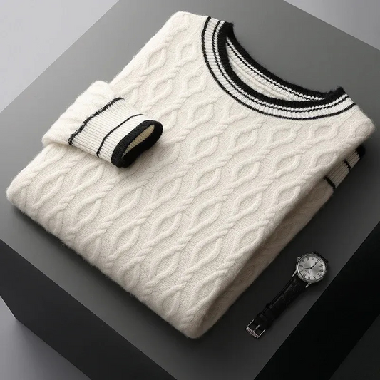 Herren eleganter Herbstpullover in modernem und zeitlosem Stil.