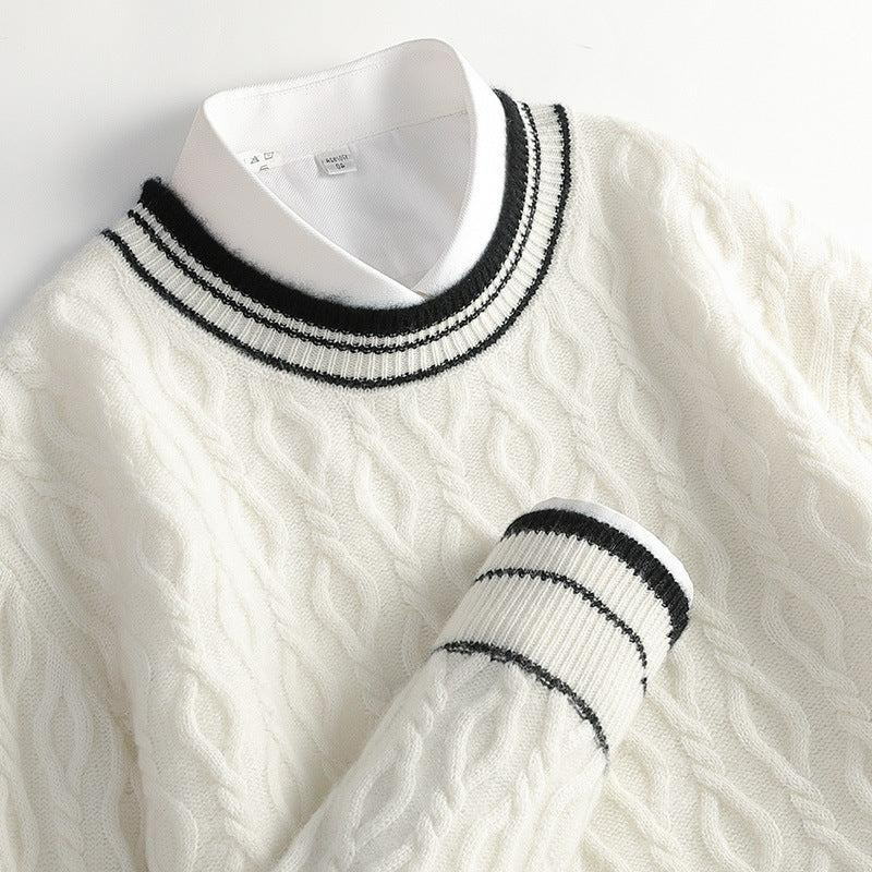 Herren eleganter Herbstpullover in modernem und zeitlosem Stil.
