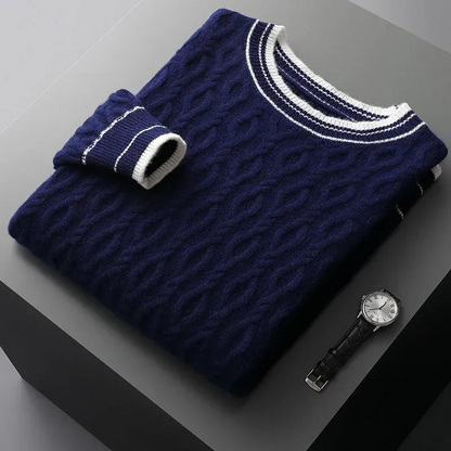 Herren eleganter Herbstpullover in modernem und zeitlosem Stil.