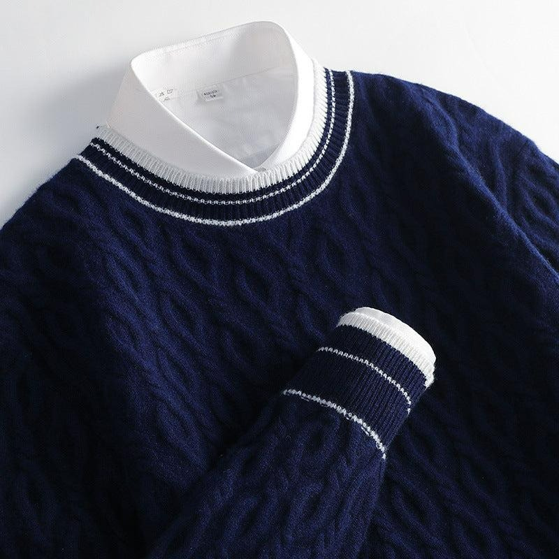 Herren eleganter Herbstpullover in modernem und zeitlosem Stil.