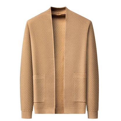 Herren eleganter Jacquard-Strickjacke in stilvollem Design