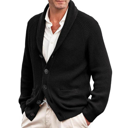 Herren Vintage-Strickjacke in elegantem Design, ideal für Freizeit und Büro.