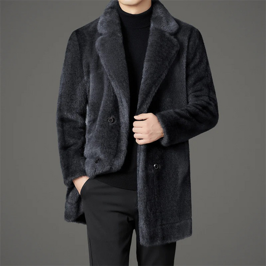 Herren eleganter weicher Mantel in klassischem Design