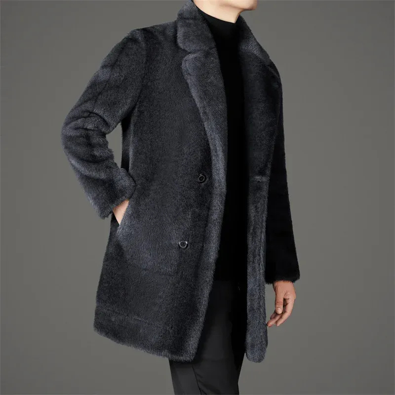 Herren eleganter weicher Mantel in klassischem Design