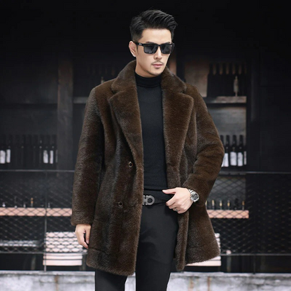 Herren eleganter weicher Mantel in klassischem Design