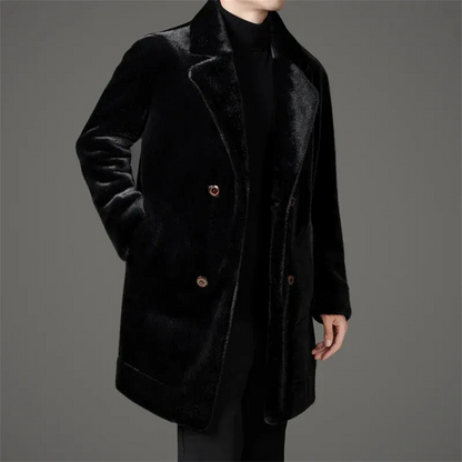 Herren eleganter weicher Mantel in klassischem Design