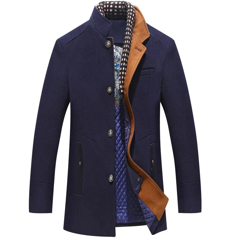 Herren eleganter Wintermantel mit zeitlosem Design für kalte Tage