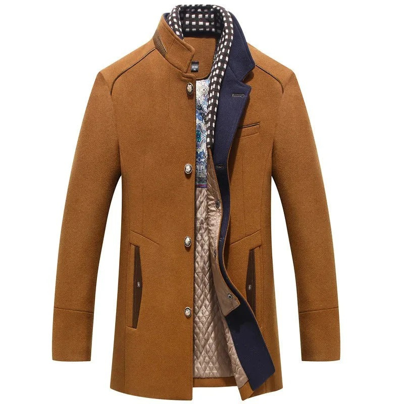 Herren eleganter Wintermantel mit zeitlosem Design für kalte Tage