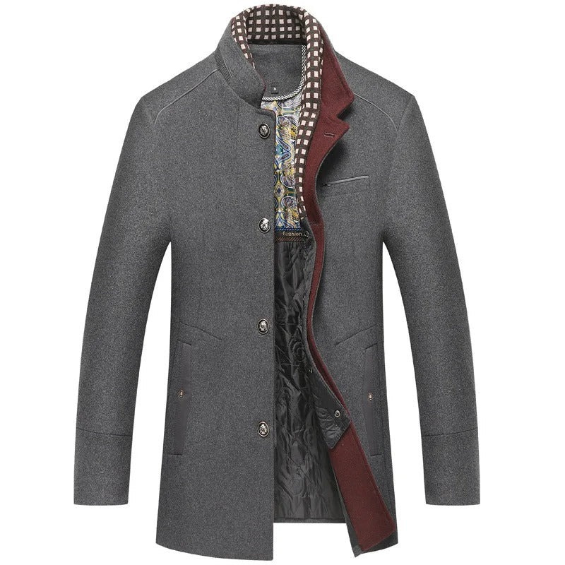 Herren eleganter Wintermantel mit zeitlosem Design für kalte Tage