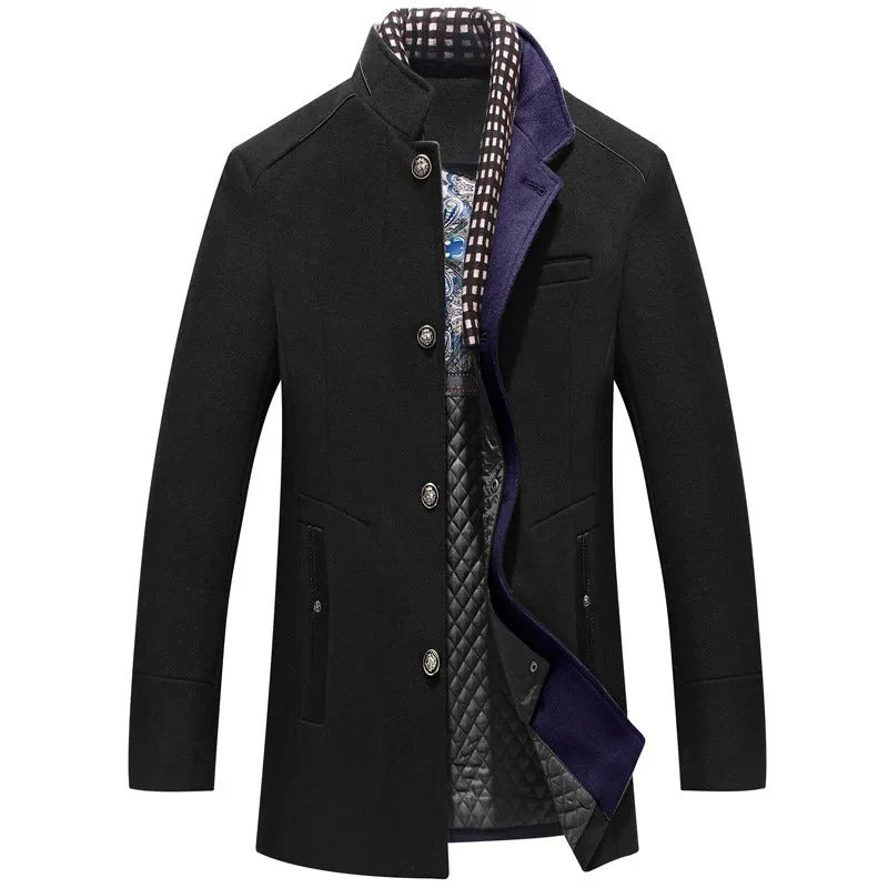 Herren eleganter Wintermantel mit zeitlosem Design für kalte Tage