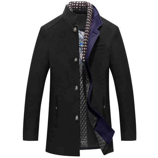 Herren eleganter Wintermantel mit zeitlosem Design für kalte Tage
