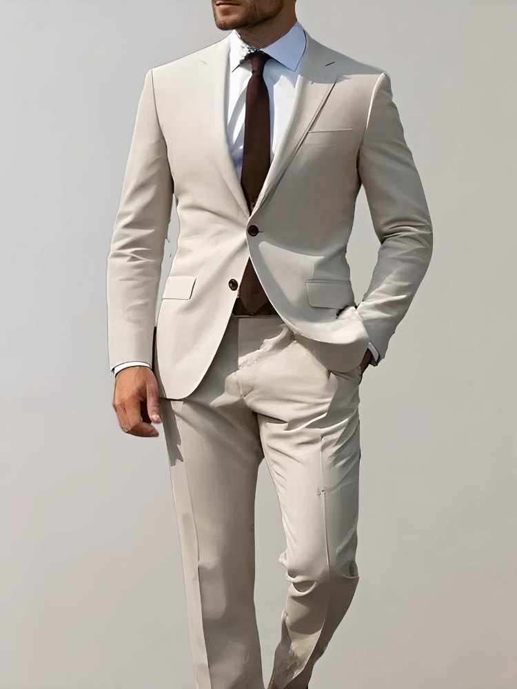 Herren elegantes 2-teiliges Anzug-Set mit klassischer Jacke und Hose für formelle Anlässe