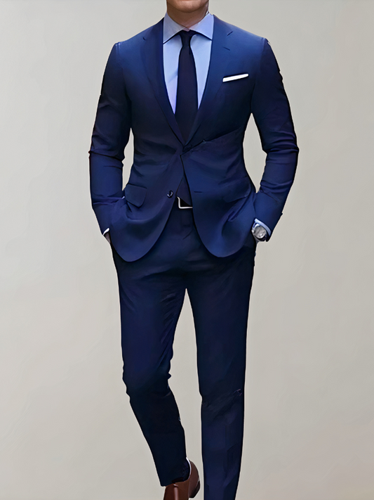 Herren elegantes 2-teiliges Anzug-Set mit klassischer Jacke und Hose für formelle Anlässe