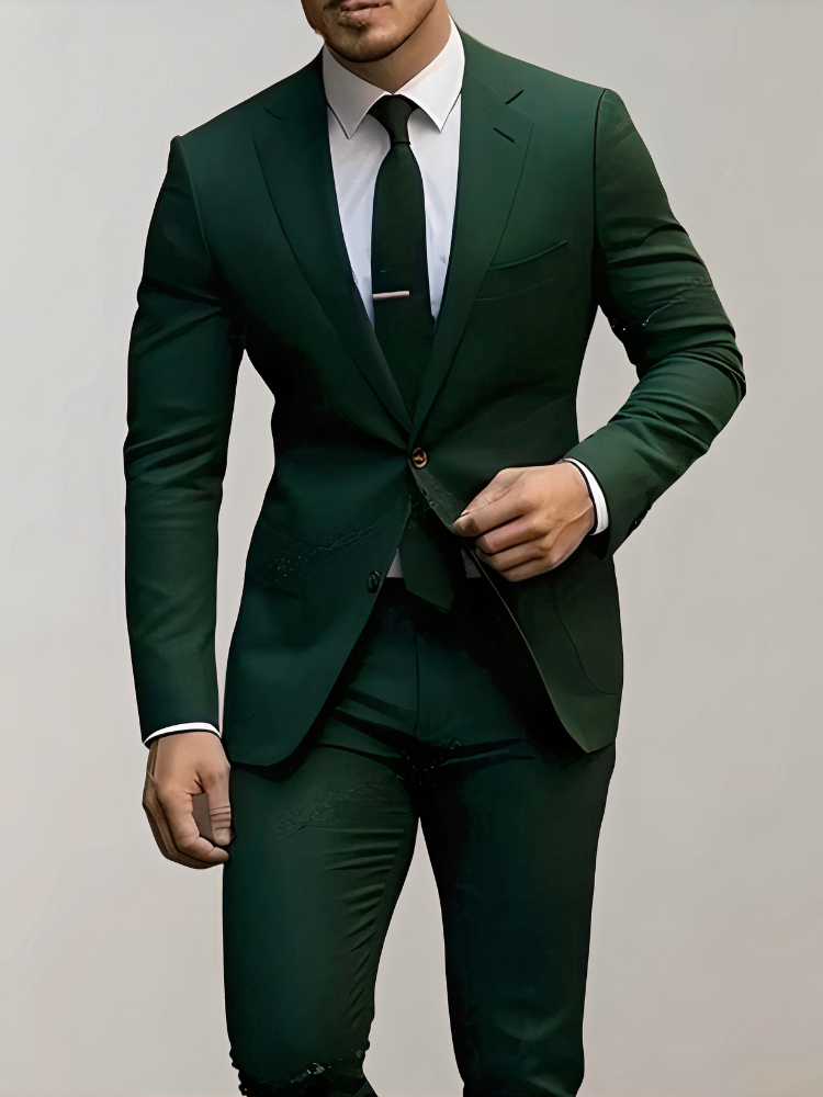 Herren elegantes 2-teiliges Anzug-Set mit klassischer Jacke und Hose für formelle Anlässe