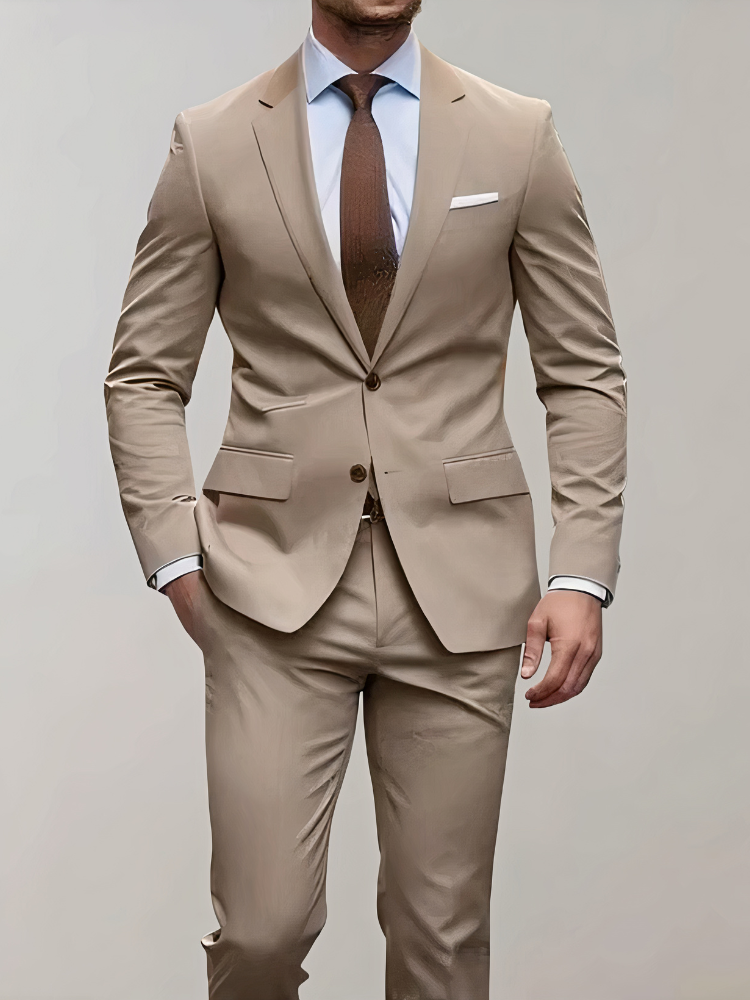 Herren elegantes 2-teiliges Anzug-Set mit klassischer Jacke und Hose für formelle Anlässe