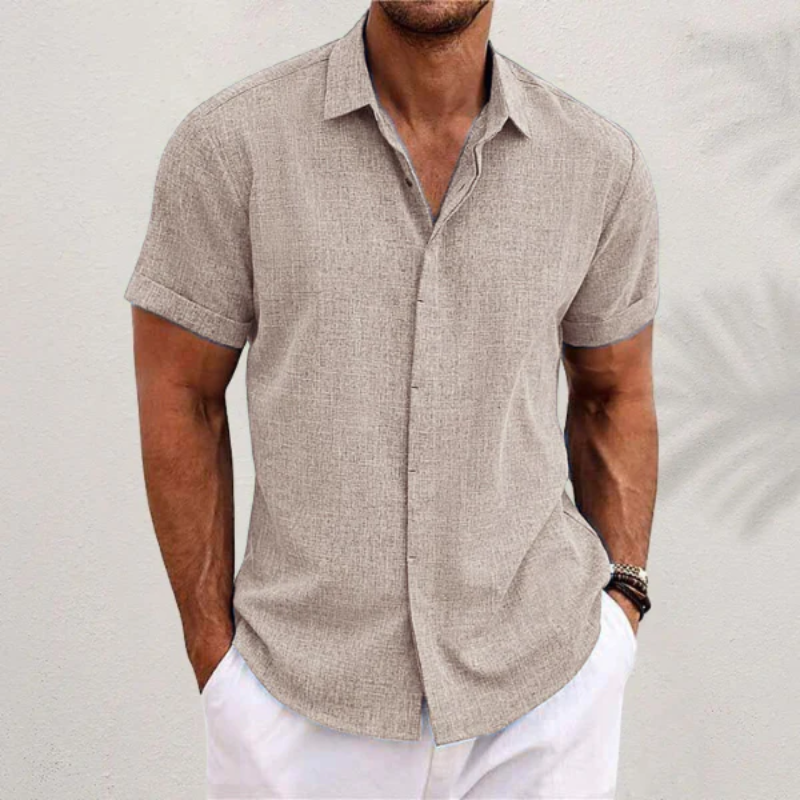 Herren elegantes Hemd mit Knopfleiste für sommerliche Anlässe