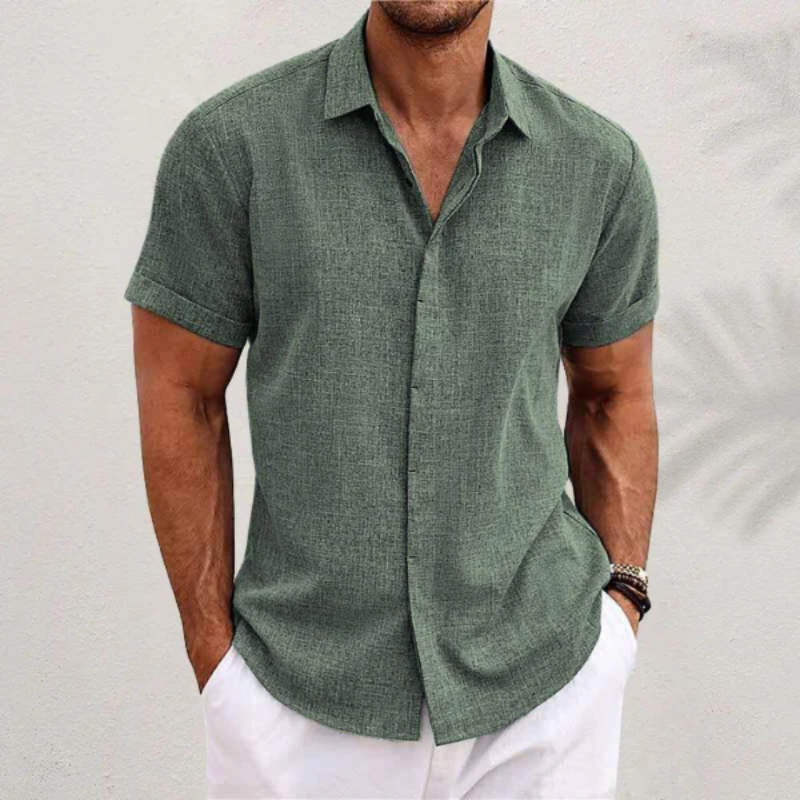 Herren elegantes Hemd mit Knopfleiste für sommerliche Anlässe