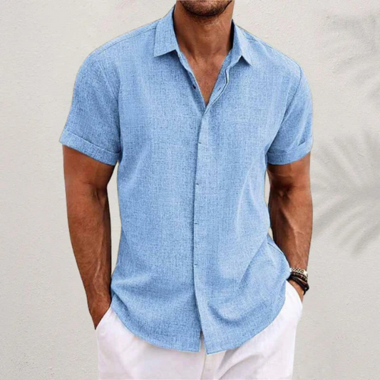 Herren elegantes Hemd mit Knopfleiste für sommerliche Anlässe