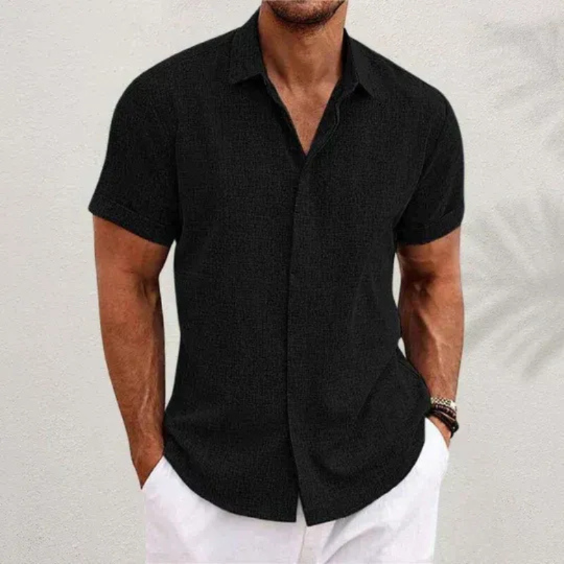 Herren elegantes Hemd mit Knopfleiste für sommerliche Anlässe