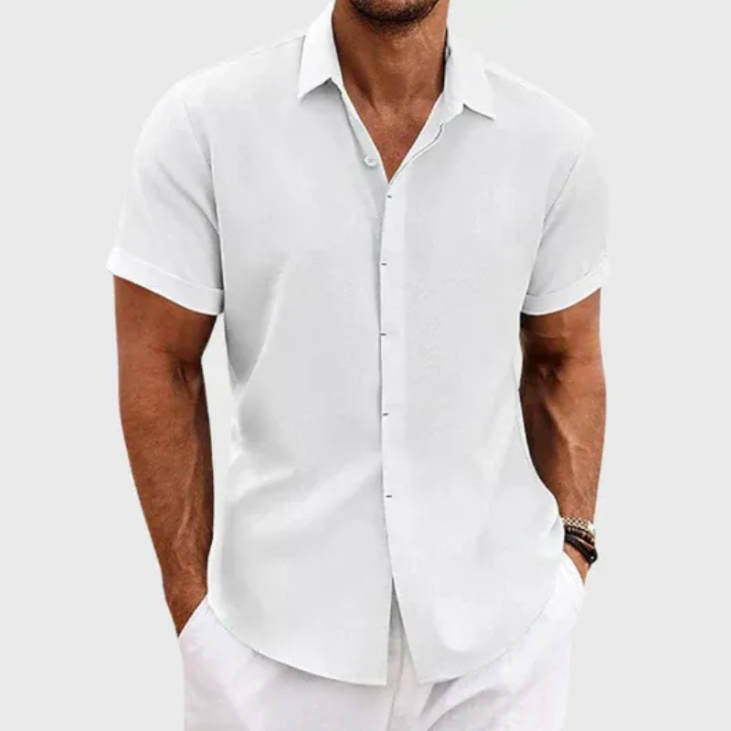 Herren elegantes Hemd mit Knopfleiste für sommerliche Anlässe