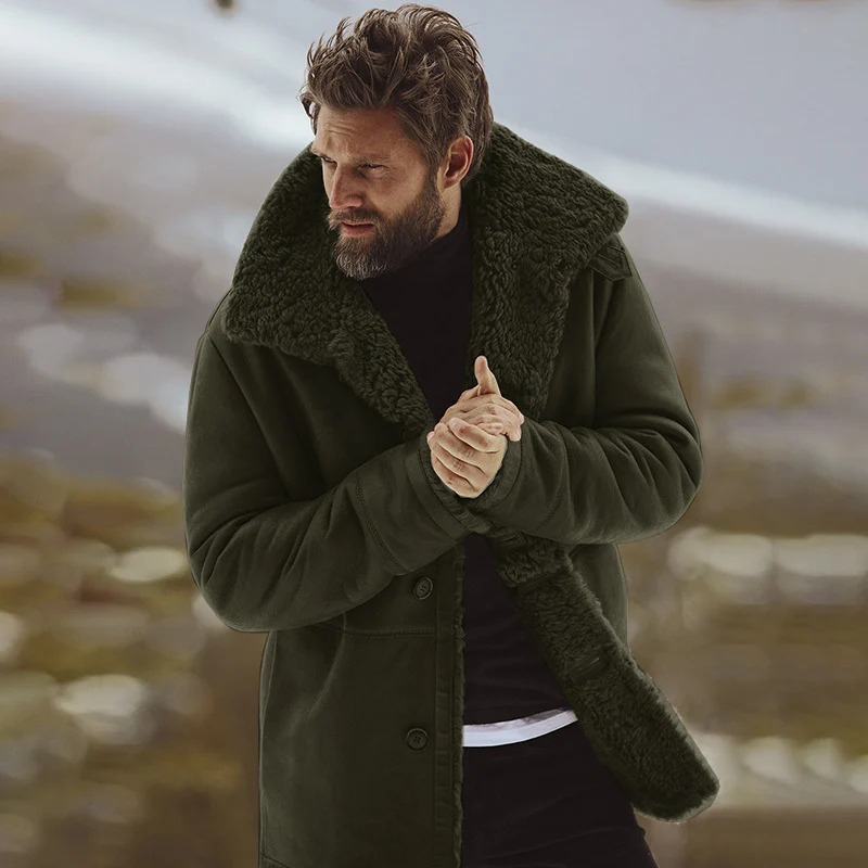 Herren gemütliche warme Vintage-Jacke im zeitlosen Design für kalte Tage