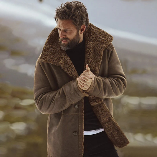 Herren gemütliche warme Vintage-Jacke im zeitlosen Design für kalte Tage