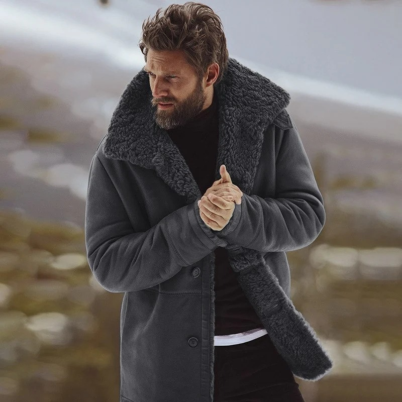 Herren gemütliche warme Vintage-Jacke im zeitlosen Design für kalte Tage