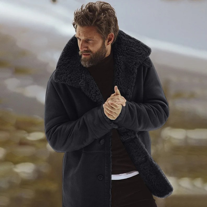 Herren gemütliche warme Vintage-Jacke im zeitlosen Design für kalte Tage
