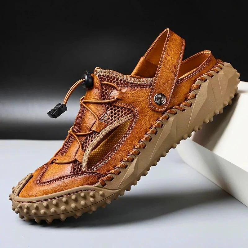 Herren gepolsterte sportliche Sandalen mit verstellbaren Riemen und bequemer Sohle für Alltag und Freizeit