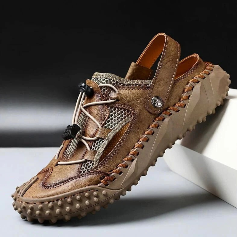 Herren gepolsterte sportliche Sandalen mit verstellbaren Riemen und bequemer Sohle für Alltag und Freizeit
