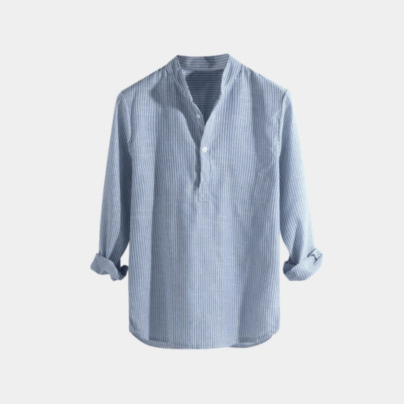 Herren gestreiftes Sommerhemd mit modernem Look und entspanntem Schnitt für warme Tage