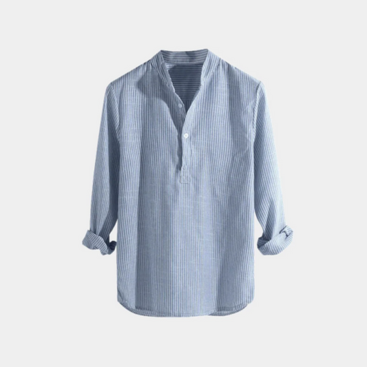 Herren gestreiftes Sommerhemd mit modernem Look und entspanntem Schnitt für warme Tage