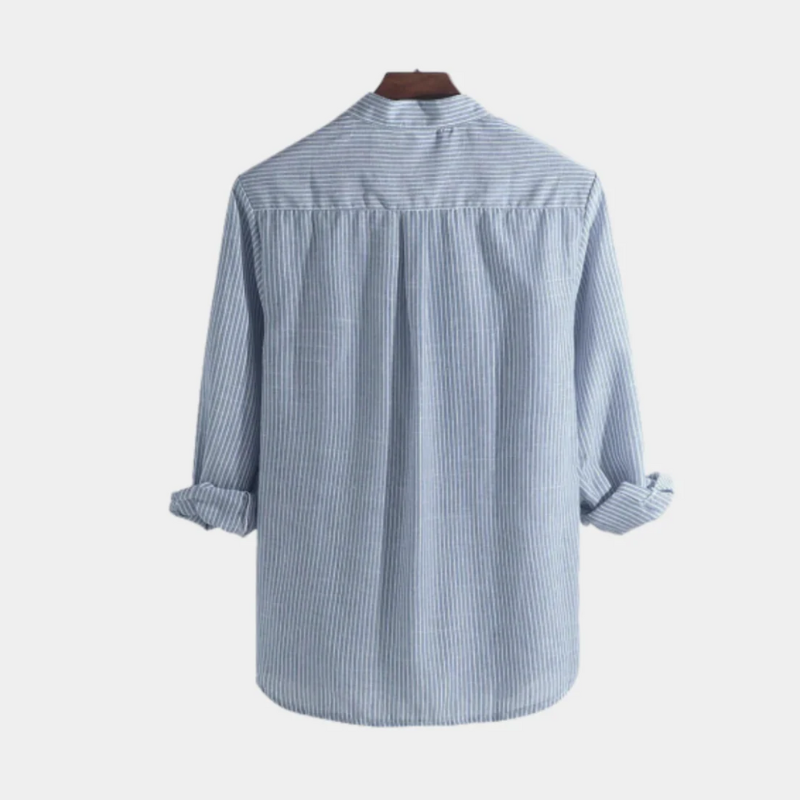 Herren gestreiftes Sommerhemd mit modernem Look und entspanntem Schnitt für warme Tage