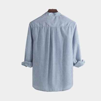 Herren gestreiftes Sommerhemd mit modernem Look und entspanntem Schnitt für warme Tage